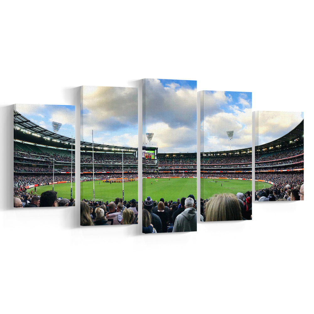 Melbourne Cricket Ground, Stadium Canvas, Sport Art, Fan Gifts, 5 Panel, Large Canvas, Canvas Print Wall Art