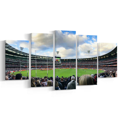 Melbourne Cricket Ground, Stadium Canvas, Sport Art, Fan Gifts, 5 Panel, Large Canvas, Canvas Print Wall Art
