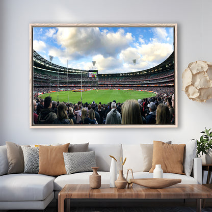Melbourne Cricket Ground, Stadium Canvas, Sport Art, Fan Gifts, Framed Canvas Print Wall Art, Floating Frame