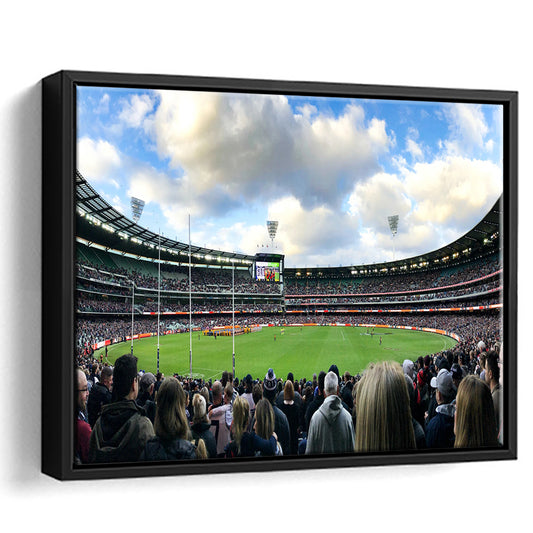 Melbourne Cricket Ground, Stadium Canvas, Sport Art, Fan Gifts, Framed Canvas Print Wall Art, Floating Frame