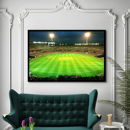 Melbourne Cricket Ground, Stadium Canvas, Sport Art, Gift for him, Framed Art Print Wall Decor, Picture Framed