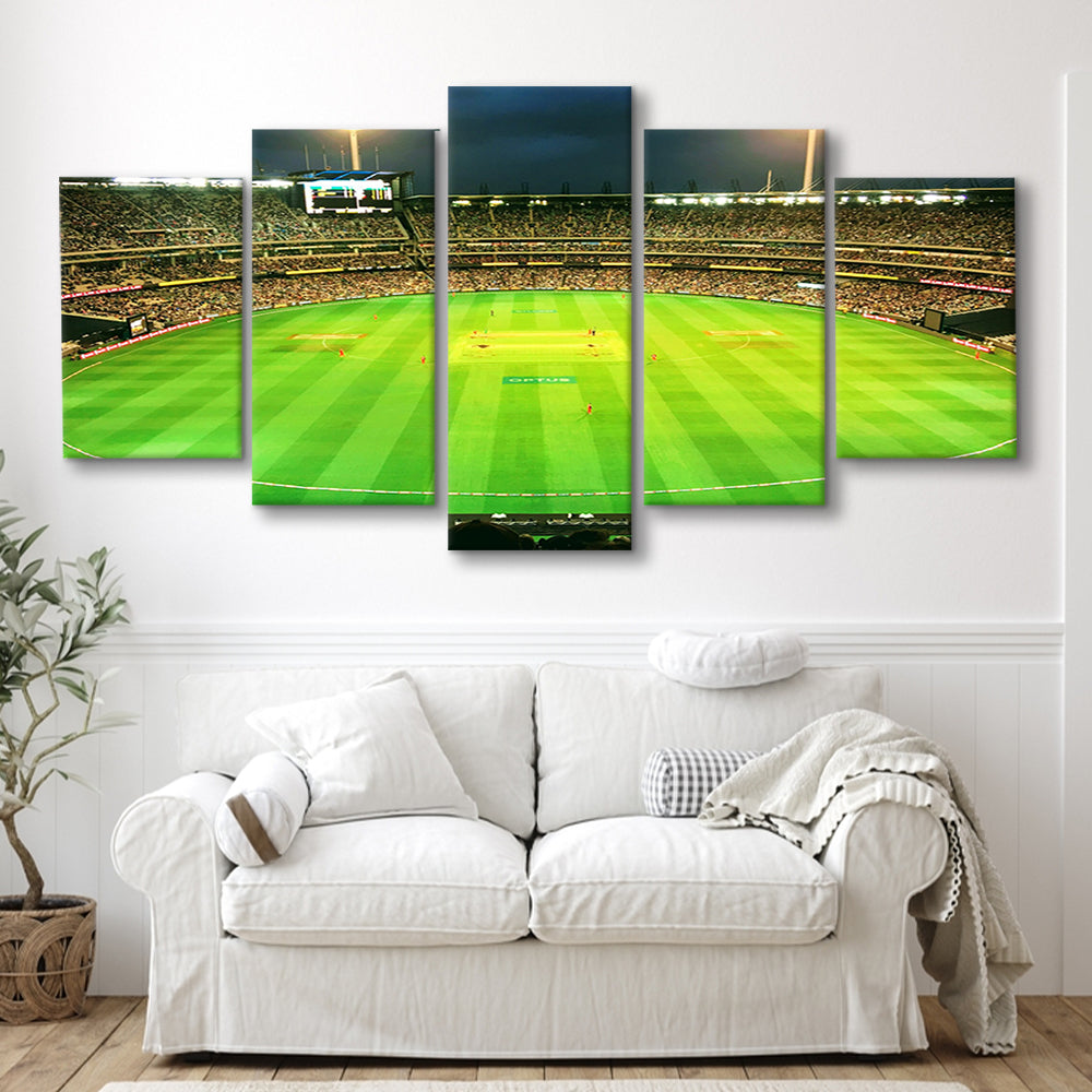 Melbourne Cricket Ground, Stadium Canvas, Sport Art, Gift for him, 5 Panel, Large Canvas, Canvas Print Wall Art