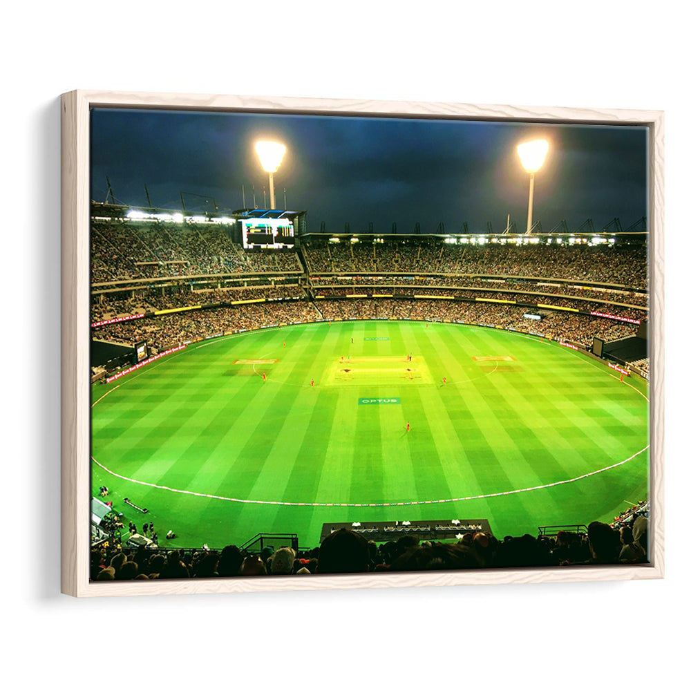 Melbourne Cricket Ground, Stadium Canvas, Sport Art, Framed Canvas Print Wall Art, Floating Frame