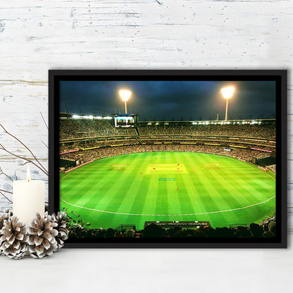 Melbourne Cricket Ground, Stadium Canvas, Sport Art, Framed Canvas Print Wall Art, Floating Frame