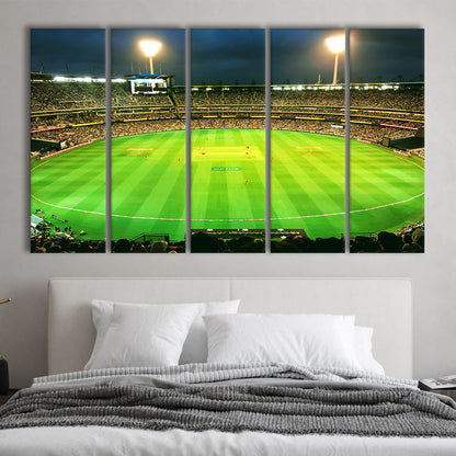 Melbourne Cricket Ground, Stadium Canvas, Sport Art, 5 Panel B, Extra Large Canvas, Canvas Print Wall Art
