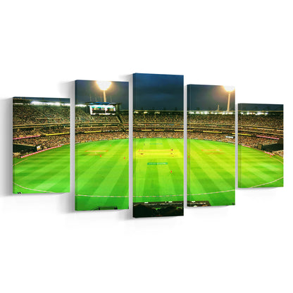 Melbourne Cricket Ground, Stadium Canvas, Sport Art, Gift for him, 5 Panel, Large Canvas, Canvas Print Wall Art