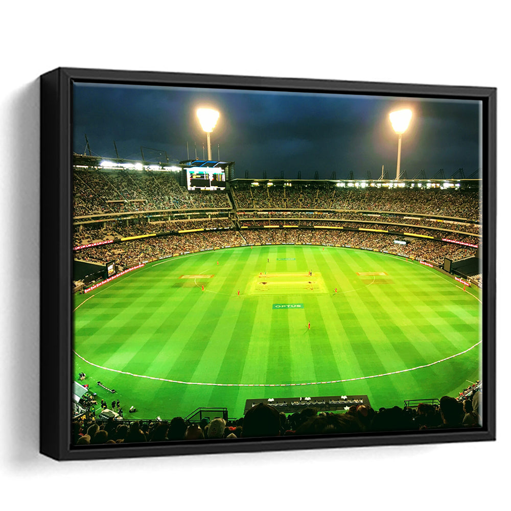 Melbourne Cricket Ground, Stadium Canvas, Sport Art, Framed Canvas Print Wall Art, Floating Frame