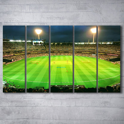 Melbourne Cricket Ground, Stadium Canvas, Sport Art, 5 Panel B, Extra Large Canvas, Canvas Print Wall Art