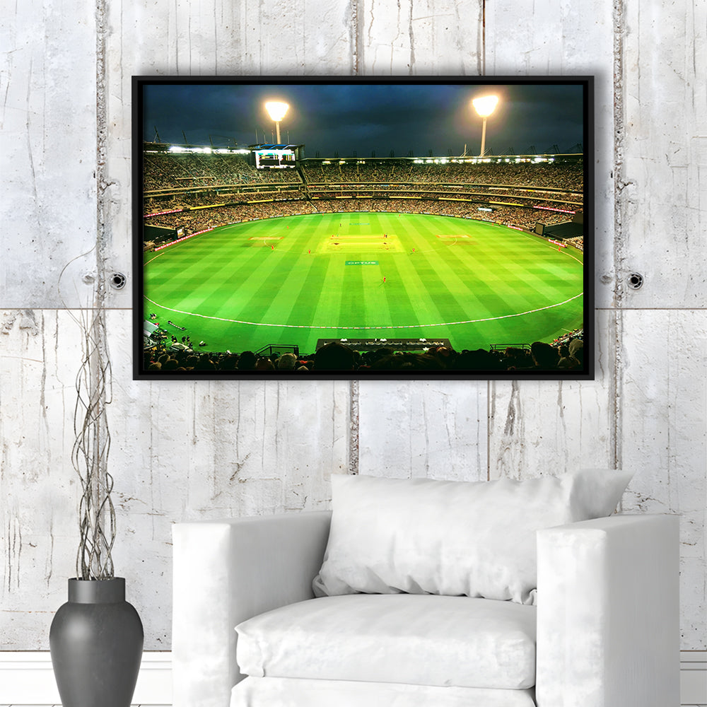 Melbourne Cricket Ground, Stadium Canvas, Sport Art, Framed Canvas Print Wall Art, Floating Frame