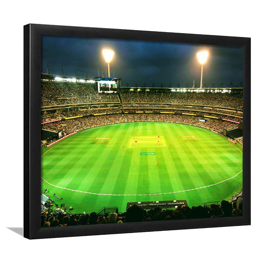Melbourne Cricket Ground, Stadium Canvas, Sport Art, Gift for him, Framed Art Print Wall Decor, Picture Framed