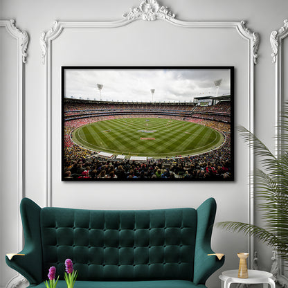 Melbourne Cricket Ground Stadium, Stadium Canvas, Sport Art, Gift for him, Framed Art Print Wall Decor, Picture Framed