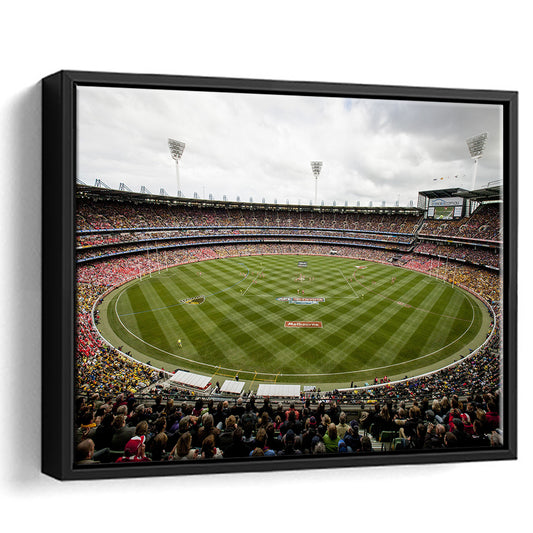 Melbourne Cricket Ground Stadium, Stadium Canvas, Sport Art, Framed Canvas Print Wall Art, Floating Frame