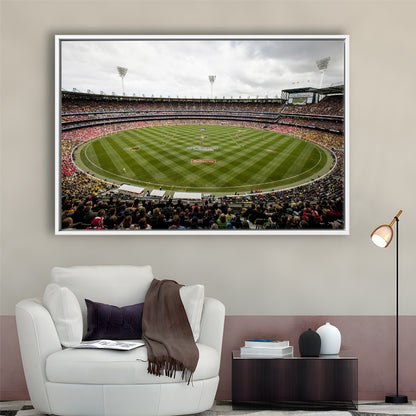 Melbourne Cricket Ground Stadium, Stadium Canvas, Sport Art, Framed Canvas Print Wall Art, Floating Frame