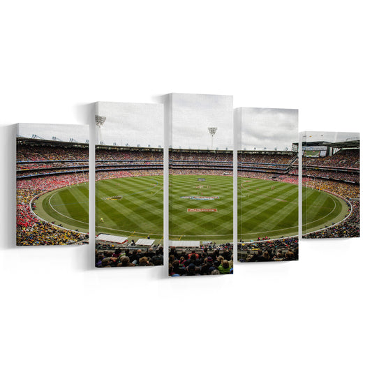 Melbourne Cricket Ground Stadium, Stadium Canvas, Sport Art, Gift for him, 5 Panel, Large Canvas, Canvas Print Wall Art