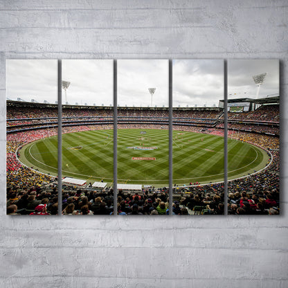 Melbourne Cricket Ground Stadium, Stadium Canvas, Sport Art, 5 Panel B, Extra Large Canvas, Canvas Print Wall Art
