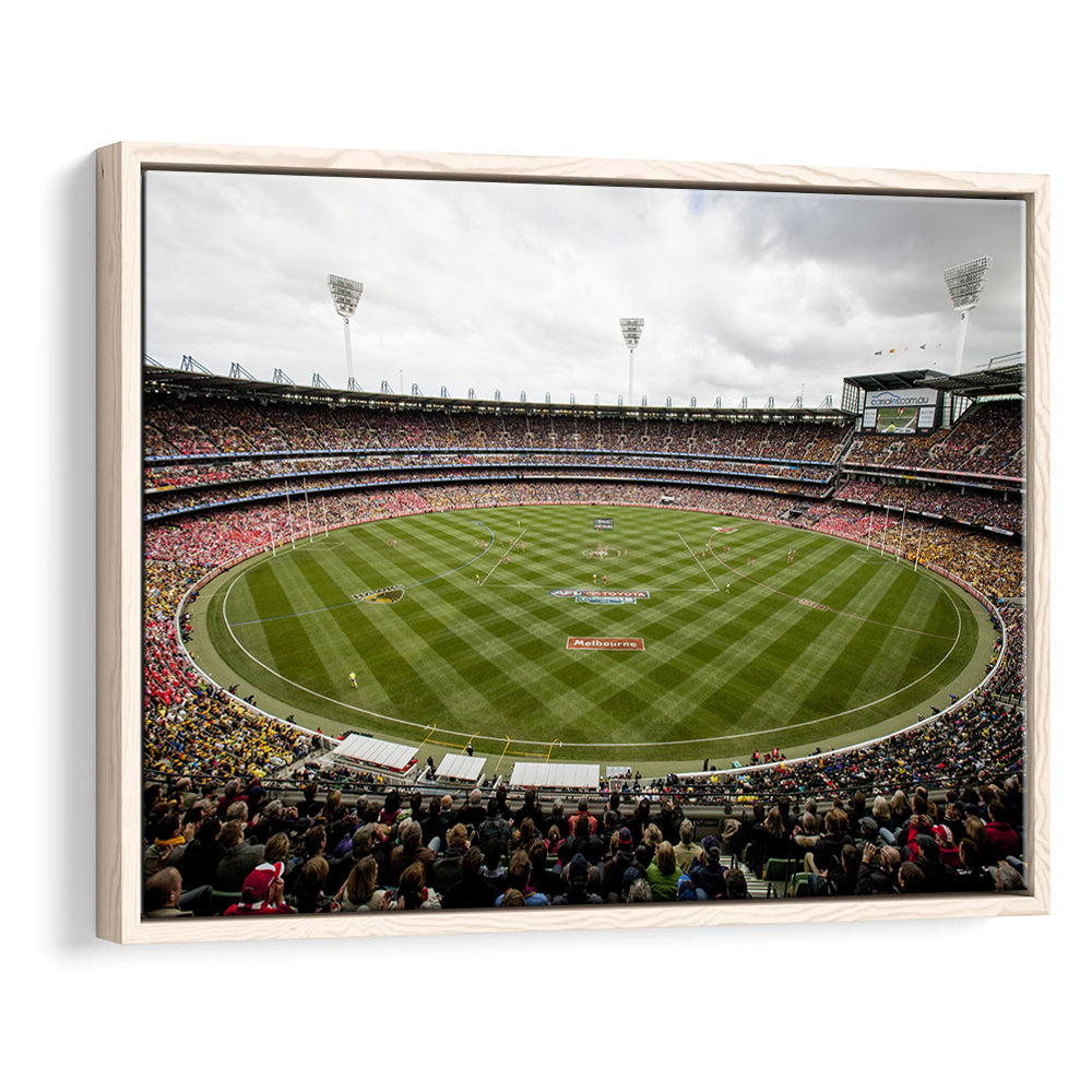 Melbourne Cricket Ground Stadium, Stadium Canvas, Sport Art, Framed Canvas Print Wall Art, Floating Frame