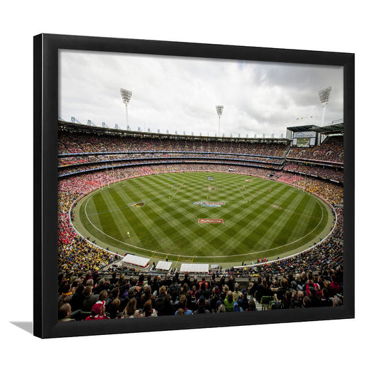 Melbourne Cricket Ground Stadium, Stadium Canvas, Sport Art, Gift for him, Framed Art Print Wall Decor, Picture Framed