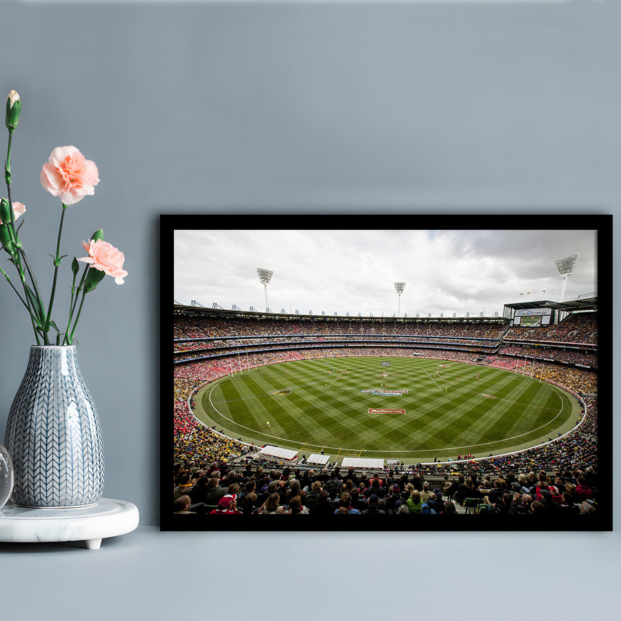 Melbourne Cricket Ground Stadium, Stadium Canvas, Sport Art, Gift for him, Framed Art Print Wall Decor, Picture Framed