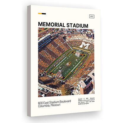 Memorial Stadium Print, Missouri Tigers Stadium Canvas Art, Fan Gifts, Sport Art, Canvas Print Wall Art