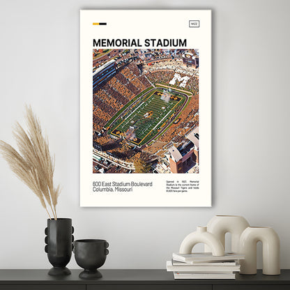 Memorial Stadium Print, Missouri Tigers Stadium Canvas Art, Fan Gifts, Sport Art, Canvas Print Wall Art