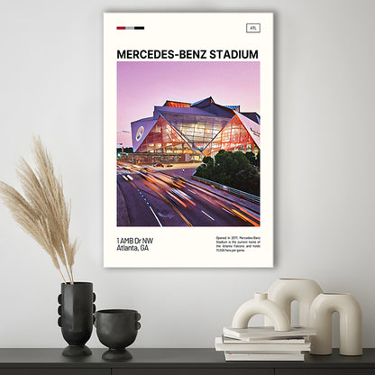 Mercedes-Benz Stadium Print, Atlanta Falcons Stadium Canvas Art, Fan Gifts, Sport Art, Canvas Print Wall Art