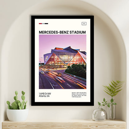 Mercedes-Benz Stadium Print, Atlanta Falcons Stadium Art, Gifts for him, Sport Art, Framed Art Print Wall Decor