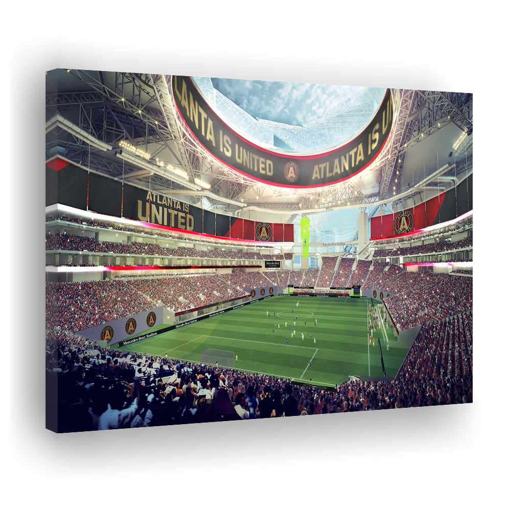 Mercedes Benz Stadium Atlanta, Stadium Canvas, Sport Art, Gift for him, Man Cave Decor, Art Print, Canvas Print Wall Art