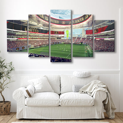 Mercedes Benz Stadium Atlanta, Stadium Canvas, Sport Art, Gift for him, 5 Panel, Large Canvas, Canvas Print Wall Art