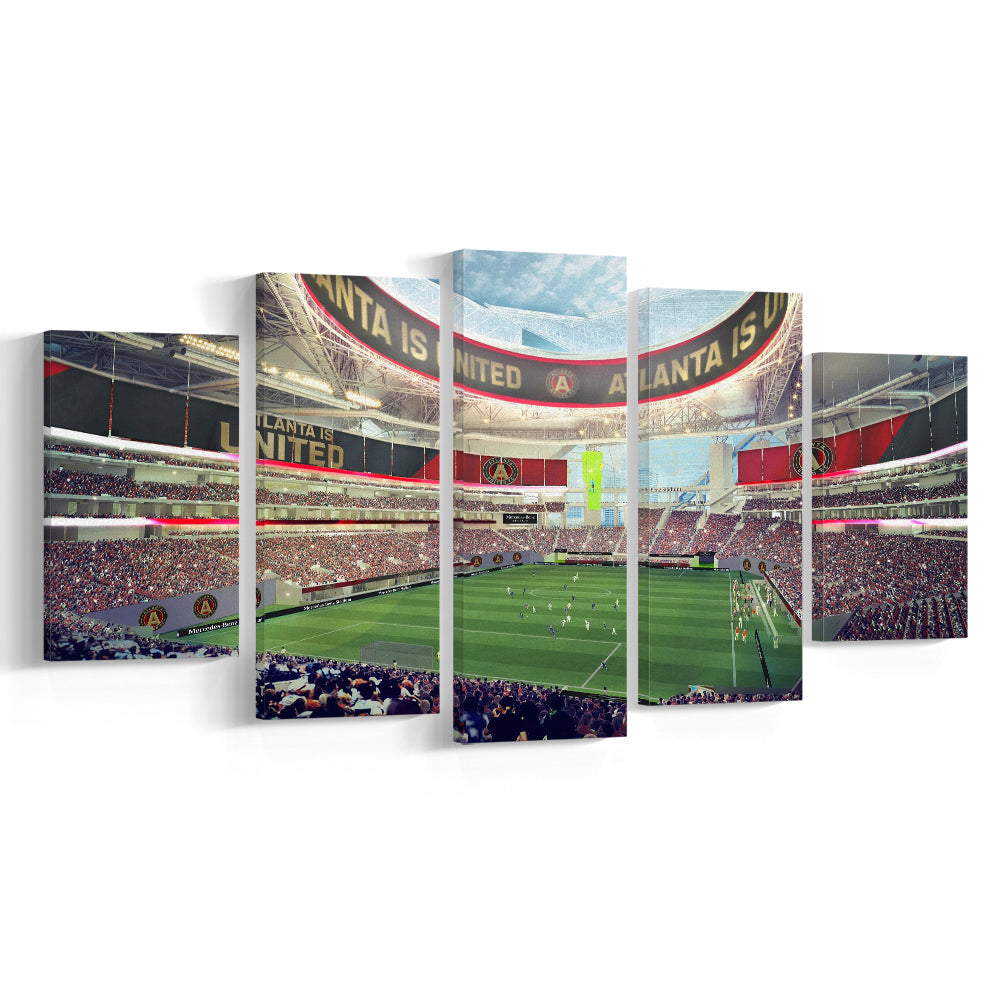Mercedes Benz Stadium Atlanta, Stadium Canvas, Sport Art, Gift for him, 5 Panel, Large Canvas, Canvas Print Wall Art