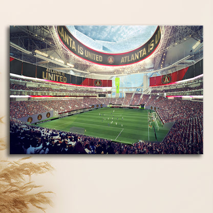 Mercedes Benz Stadium Atlanta, Stadium Canvas, Sport Art, Gift for him, Man Cave Decor, Art Print, Canvas Print Wall Art