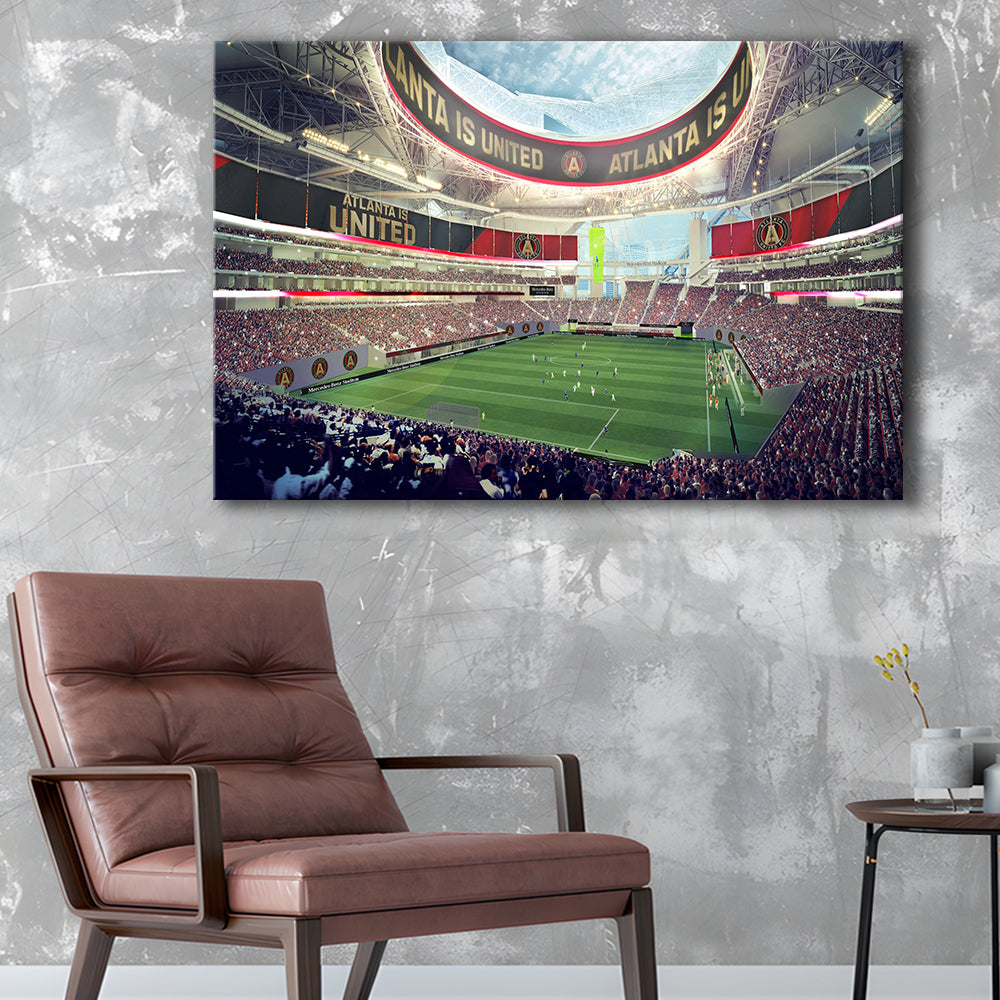 Mercedes Benz Stadium Atlanta, Stadium Canvas, Sport Art, Gift for him, Man Cave Decor, Art Print, Canvas Print Wall Art