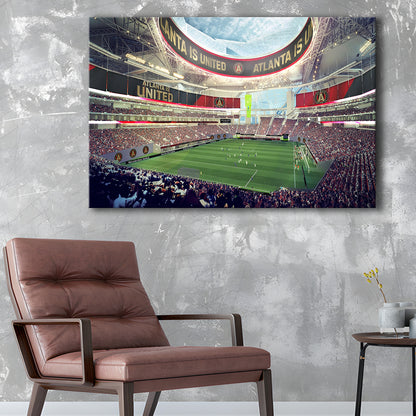 Mercedes Benz Stadium Atlanta, Stadium Canvas, Sport Art, Gift for him, Man Cave Decor, Art Print, Canvas Print Wall Art