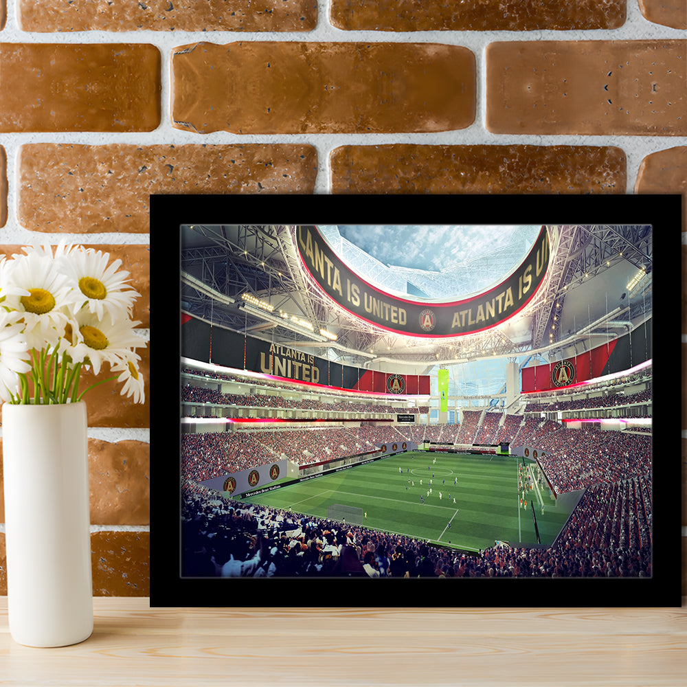 Mercedes Benz Stadium Atlanta, Stadium Canvas, Sport Art, Gift for him, Framed Art Print Wall Decor, Picture Framed
