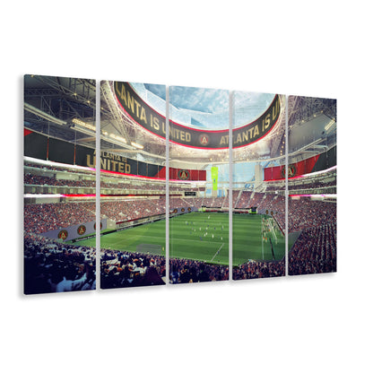 Mercedes Benz Stadium Atlanta, Stadium Canvas, Sport Art, 5 Panel B, Extra Large Canvas, Canvas Print Wall Art