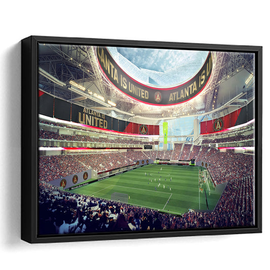 Mercedes Benz Stadium Atlanta, Stadium Canvas, Sport Art, Framed Canvas Print Wall Art, Floating Frame