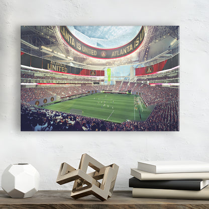Mercedes Benz Stadium Atlanta, Stadium Canvas, Sport Art, Gift for him, Man Cave Decor, Art Print, Canvas Print Wall Art