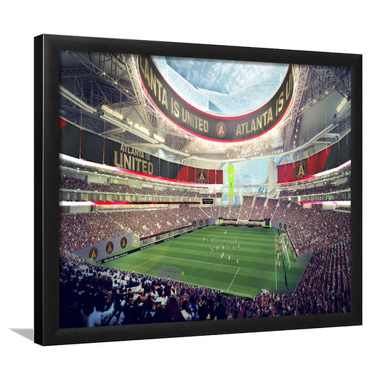 Mercedes Benz Stadium Atlanta, Stadium Canvas, Sport Art, Gift for him, Framed Art Print Wall Decor, Picture Framed