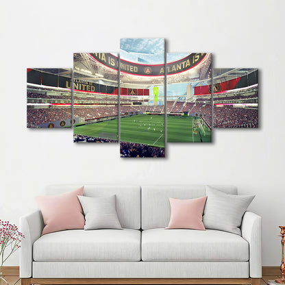 Mercedes Benz Stadium Atlanta, Stadium Canvas, Sport Art, Gift for him, 5 Panel, Large Canvas, Canvas Print Wall Art