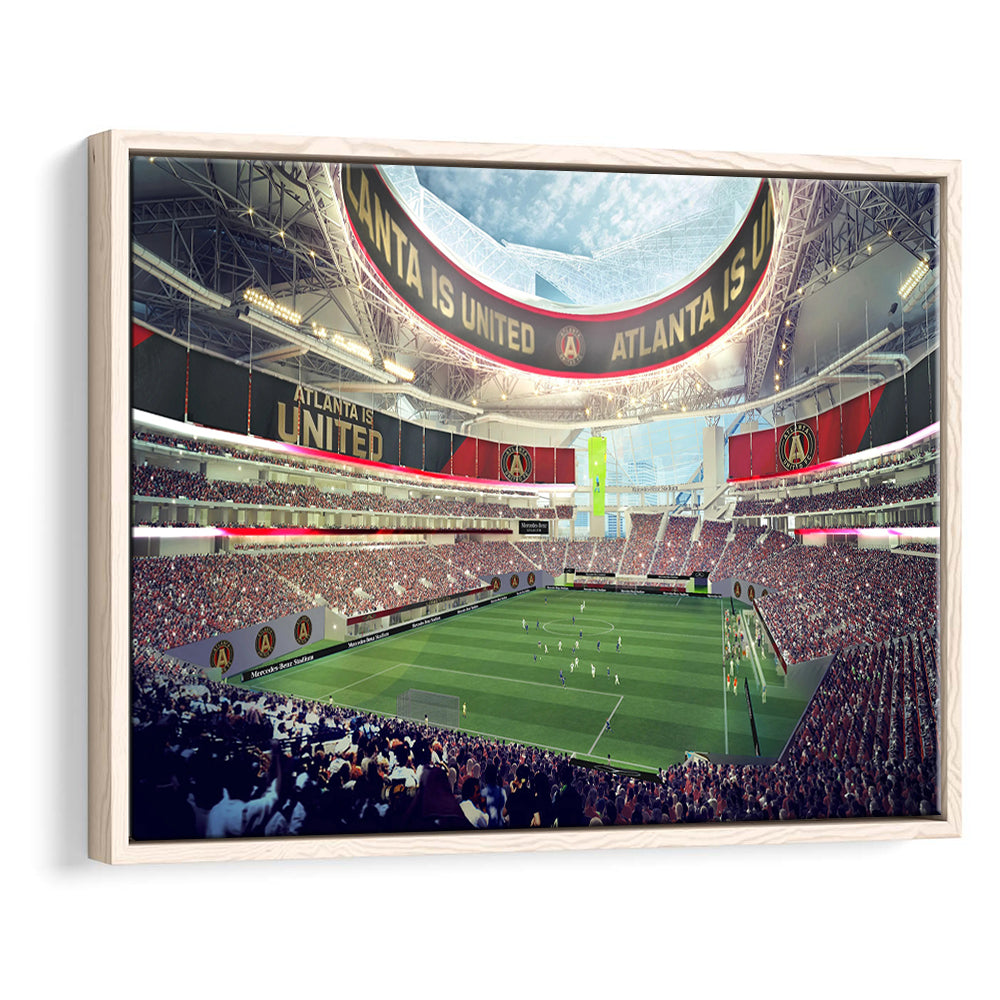 Mercedes Benz Stadium Atlanta, Stadium Canvas, Sport Art, Framed Canvas Print Wall Art, Floating Frame