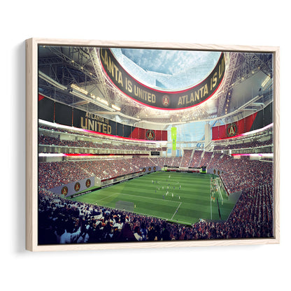Mercedes Benz Stadium Atlanta, Stadium Canvas, Sport Art, Framed Canvas Print Wall Art, Floating Frame