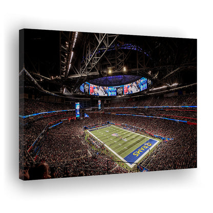 Mercedes Benz Stadium, Stadium Canvas, Sport Art, Fan Gifts, Man Cave Decor, Art Print, Canvas Print Wall Art