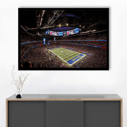 Mercedes Benz Stadium, Stadium Canvas, Sport Art, Fan Gifts, Framed Art Print Wall Decor, Picture Framed