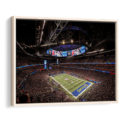 Mercedes Benz Stadium, Stadium Canvas, Sport Art, Fan Gifts, Framed Canvas Print Wall Art, Floating Frame