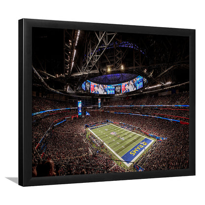 Mercedes Benz Stadium, Stadium Canvas, Sport Art, Fan Gifts, Framed Art Print Wall Decor, Picture Framed