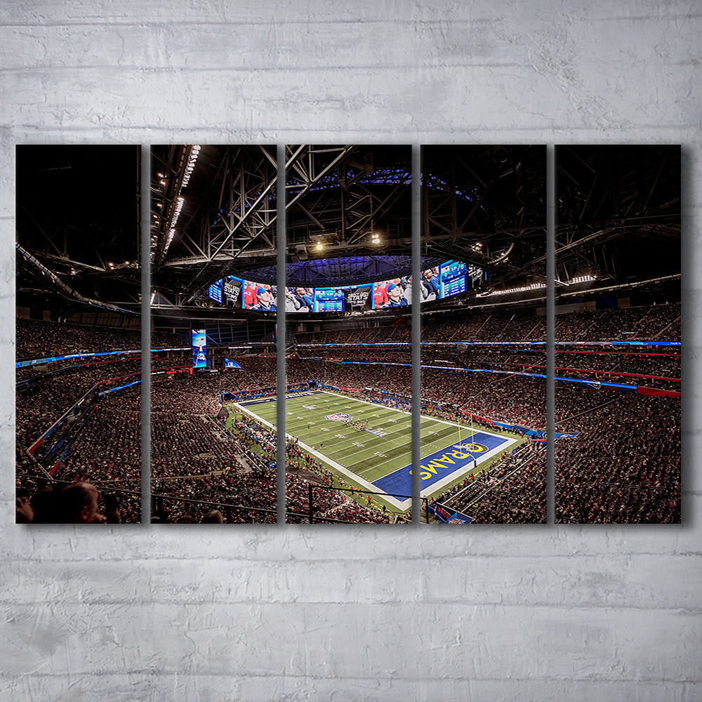 Mercedes Benz Stadium, Stadium Canvas, Sport Art, Fan Gifts, 5 Panel B, Extra Large Canvas, Canvas Print Wall Art