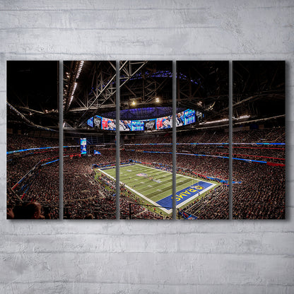 Mercedes Benz Stadium, Stadium Canvas, Sport Art, Fan Gifts, 5 Panel B, Extra Large Canvas, Canvas Print Wall Art