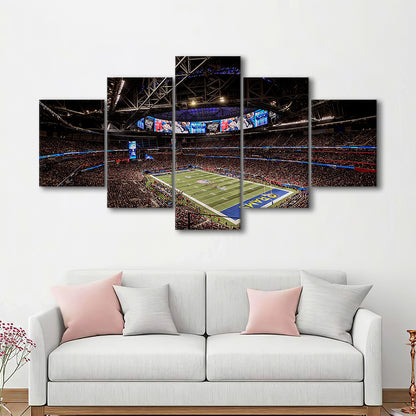 Mercedes Benz Stadium, Stadium Canvas, Sport Art, Fan Gifts, 5 Panel, Large Canvas, Canvas Print Wall Art