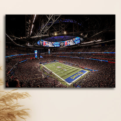 Mercedes Benz Stadium, Stadium Canvas, Sport Art, Fan Gifts, Man Cave Decor, Art Print, Canvas Print Wall Art