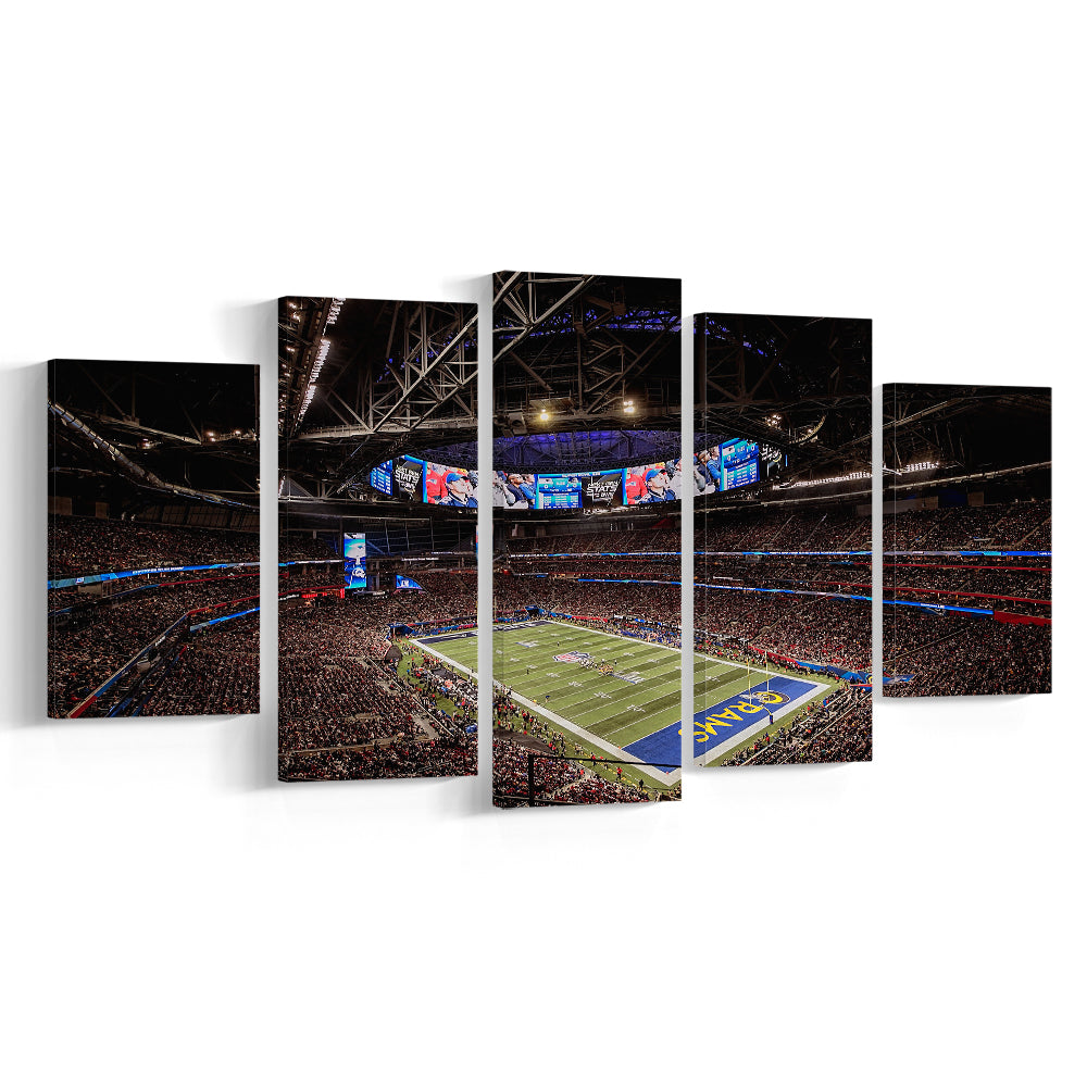 Mercedes Benz Stadium, Stadium Canvas, Sport Art, Fan Gifts, 5 Panel, Large Canvas, Canvas Print Wall Art