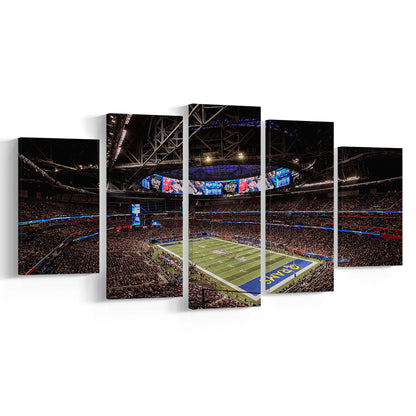 Mercedes Benz Stadium, Stadium Canvas, Sport Art, Fan Gifts, 5 Panel, Large Canvas, Canvas Print Wall Art
